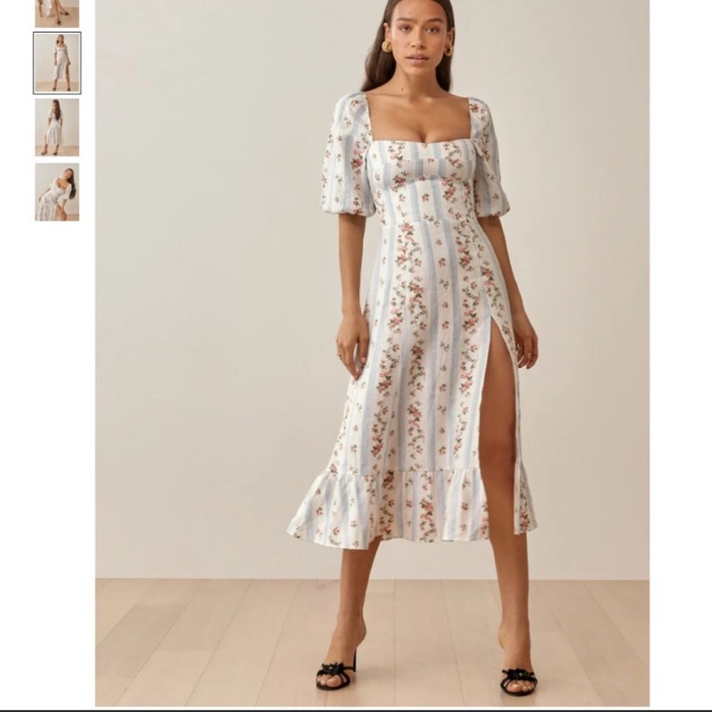 Reformation Belgium Linen Dress - Surrey